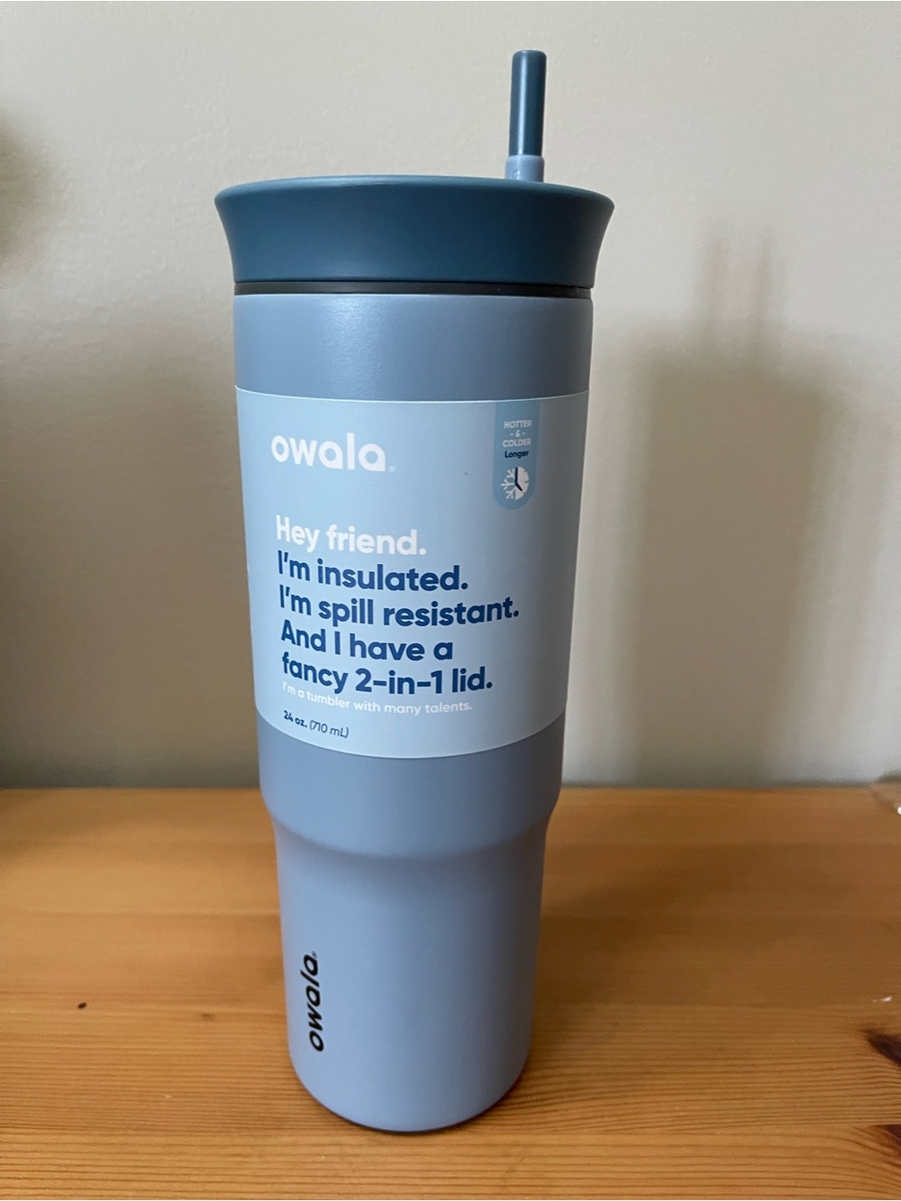 Owala Insulated 24 oz Tumbler with 2-in-1 Lid - Slate Blue